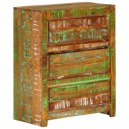 vidaXL Drawer Cabinet Multicolour 60x33x75 cm Solid Wood Reclaimed