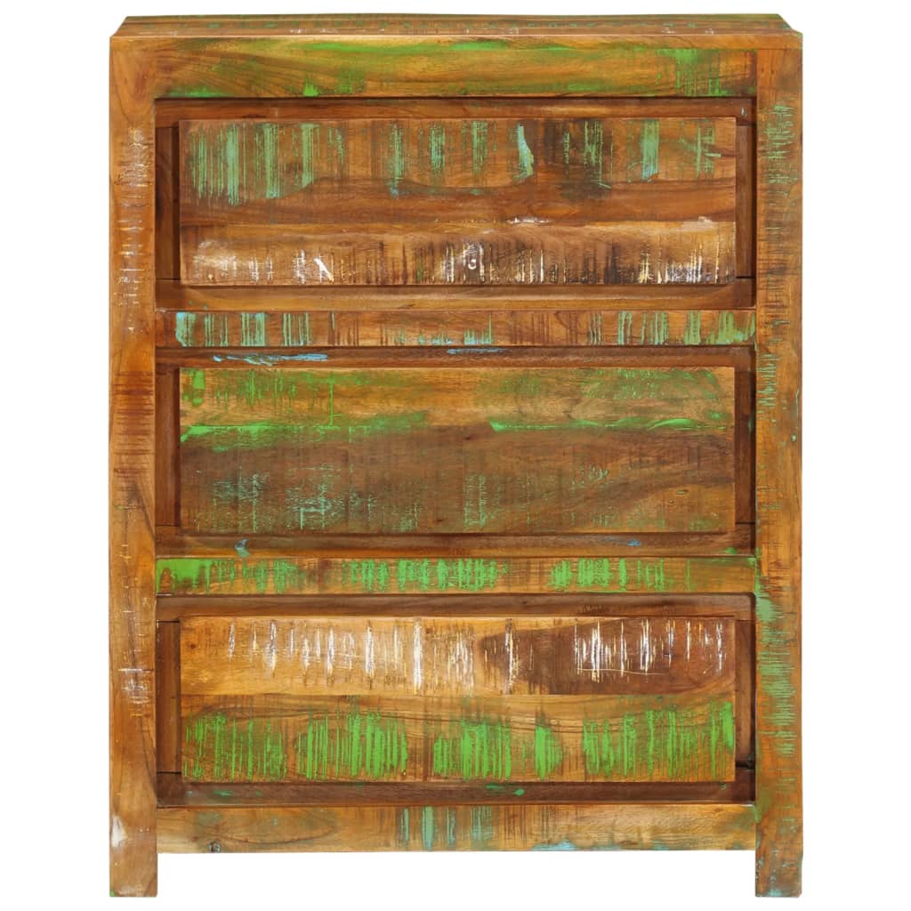 vidaXL Drawer Cabinet Multicolour 60x33x75 cm Solid Wood Reclaimed