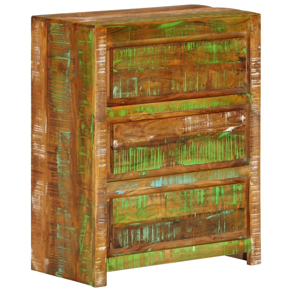 vidaXL Drawer Cabinet Multicolour 60x33x75 cm Solid Wood Reclaimed