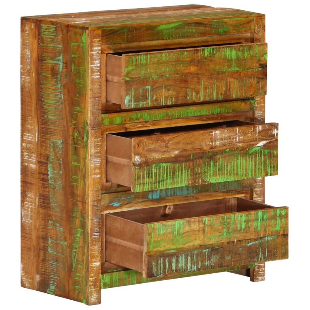 vidaXL Drawer Cabinet Multicolour 60x33x75 cm Solid Wood Reclaimed