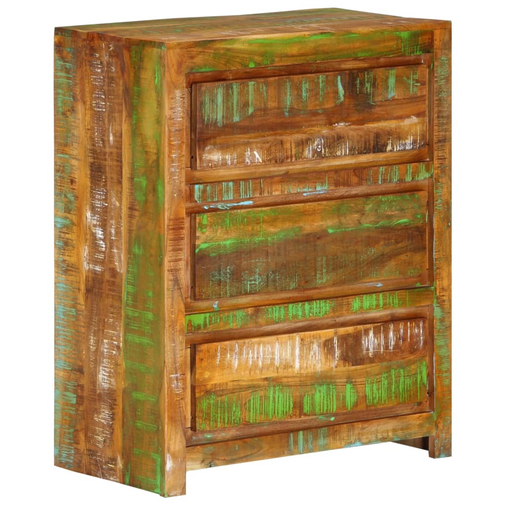 vidaXL Drawer Cabinet Multicolour 60x33x75 cm Solid Wood Reclaimed