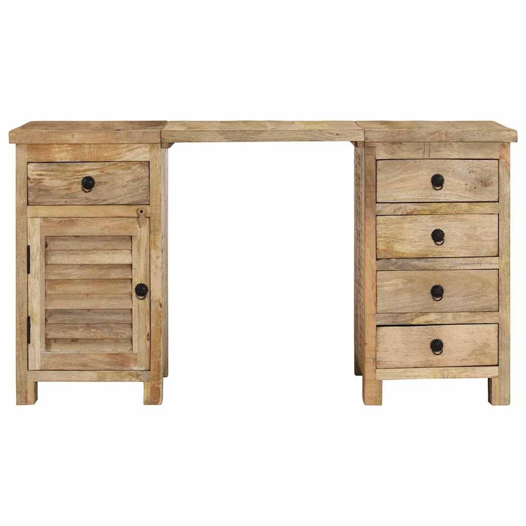 338209 vidaXL Pedestal Desk Solid Wood Mango 140x50x77 cm 2
