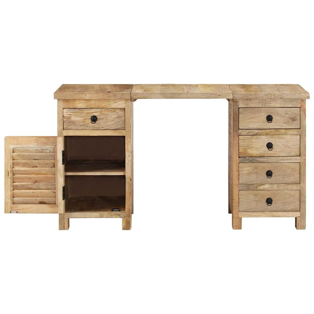 338209 vidaXL Pedestal Desk Solid Wood Mango 140x50x77 cm 5