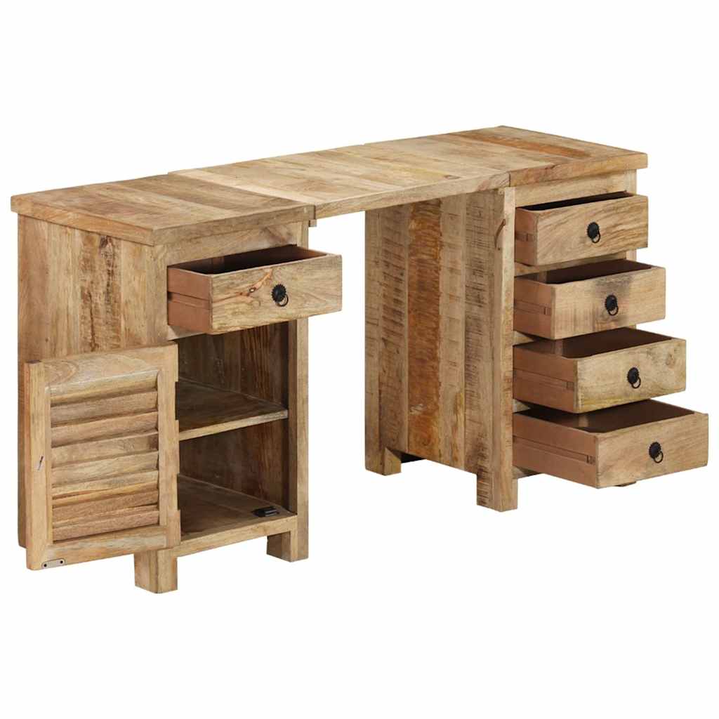 338209 vidaXL Pedestal Desk Solid Wood Mango 140x50x77 cm 6