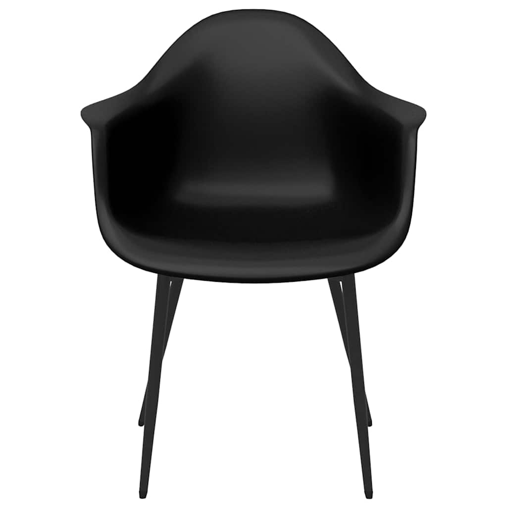vidaXL Dining Chairs 6 pcs Black PP 4