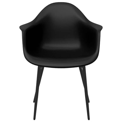 vidaXL Dining Chairs 6 pcs Black PP 4