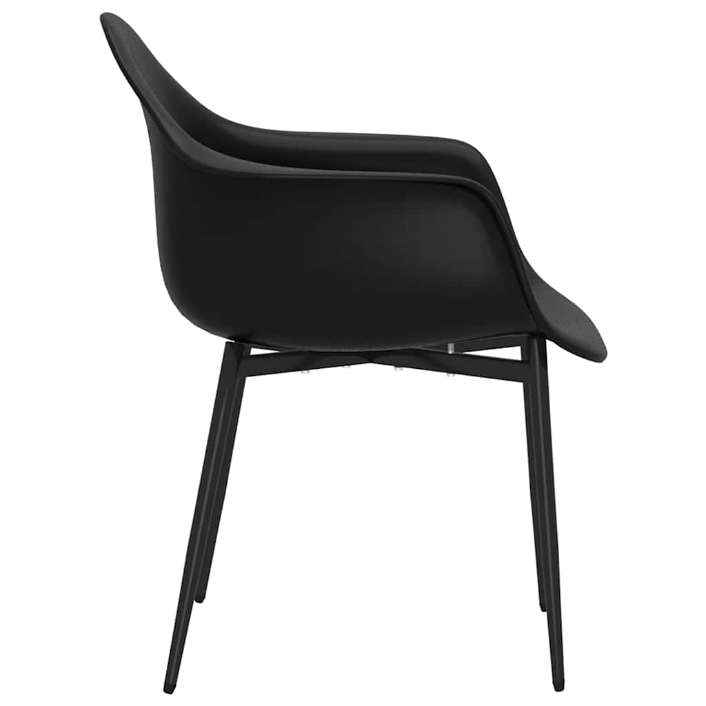 vidaXL Dining Chairs 6 pcs Black PP 5