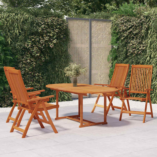 7 Piece Garden Dining Set Solid Wood Eucalyptus 4