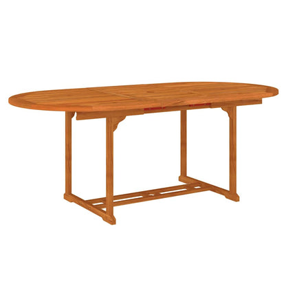 7 Piece Garden Dining Set Solid Wood Eucalyptus 6
