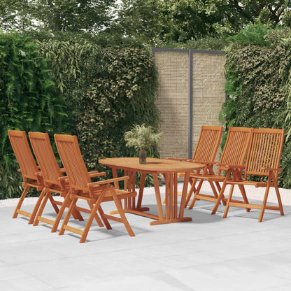 vidaXL 7 Piece Garden Dining Set Solid Wood Eucalyptus 1