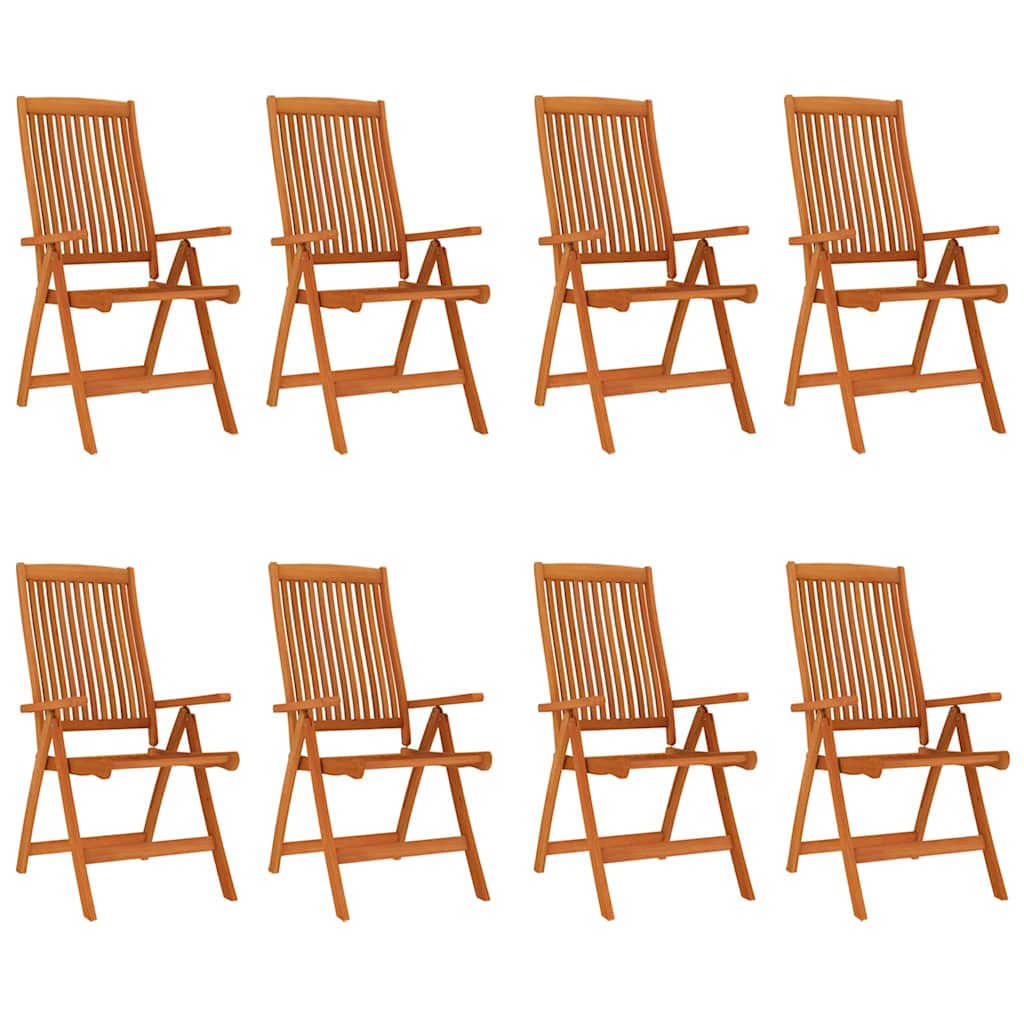 vidaXL Folding Chairs 8 pcs Solid Wood Eucalyptus 2