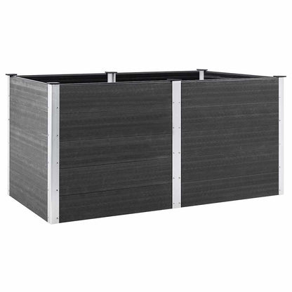 Garden Raised Bed WPC Grey Depth 100 cm 200 cm