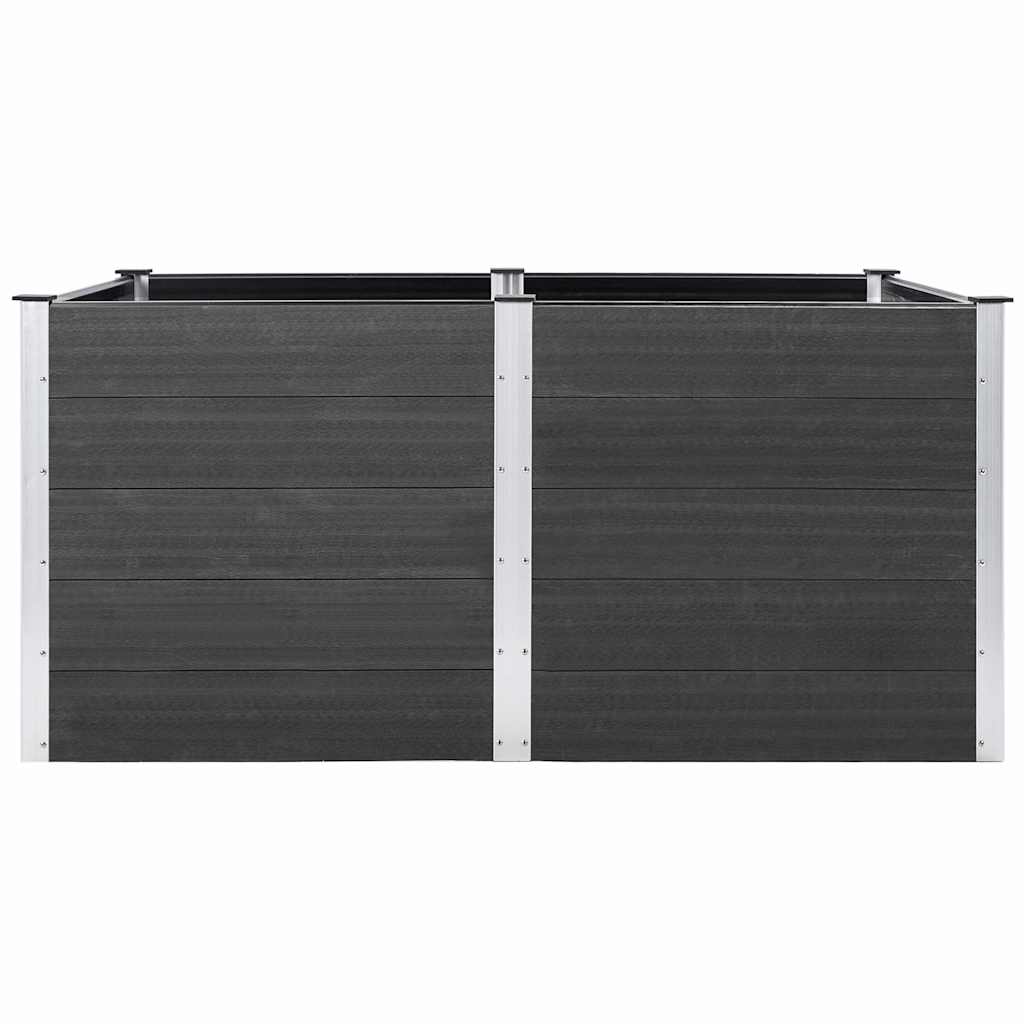 Garden Raised Bed WPC Grey Depth 100 cm 200 cm