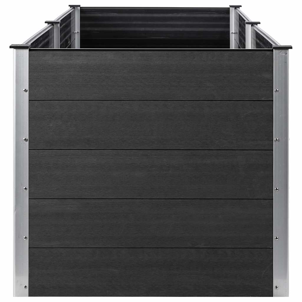 vidaXL Garden Raised Bed 200x100x91 cm WPC Grey 4
