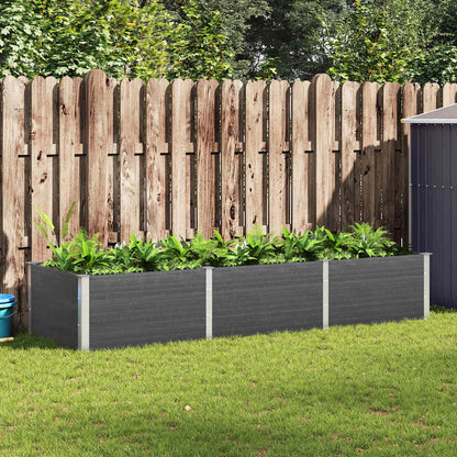 vidaXL Garden Raised Bed WPC Grey Depth 100 cm