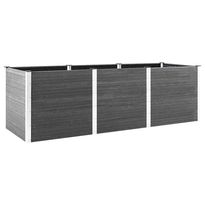 vidaXL Garden Raised Bed 300x100x91 cm WPC Grey 2