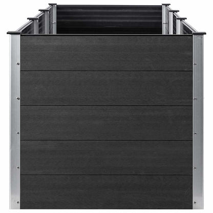 vidaXL Garden Raised Bed 300x100x91 cm WPC Grey 4