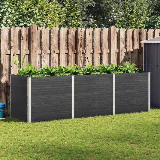 vidaXL Garden Raised Bed 300x100x91 cm WPC Grey 1