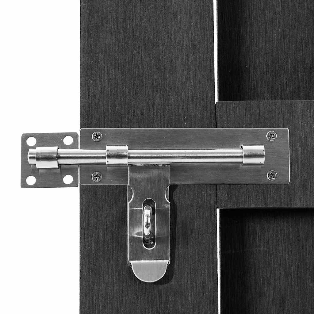 Garden Gate WPC and Aluminium Grey 100 x 112 cm