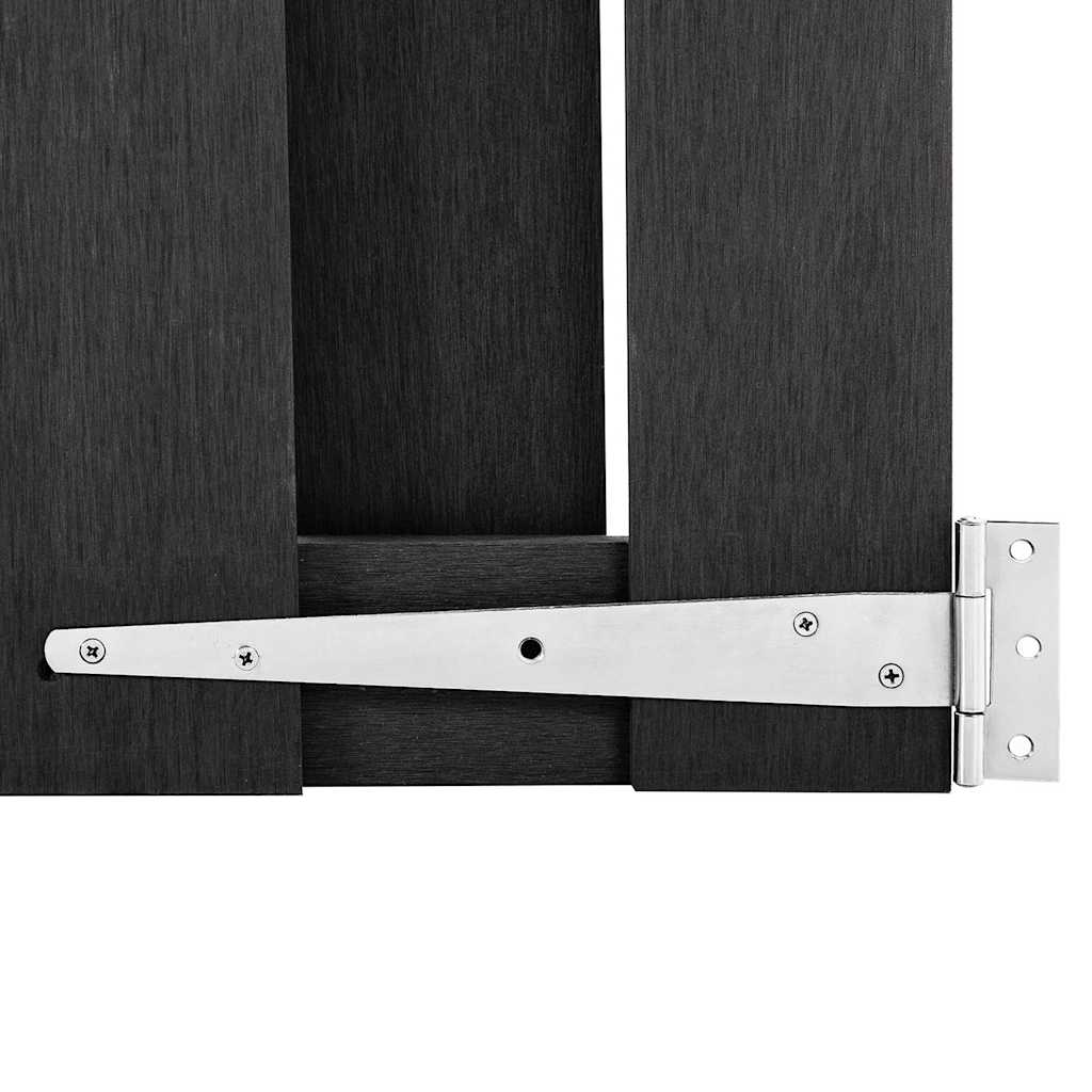 Garden Gate WPC and Aluminium Grey 100 x 112 cm