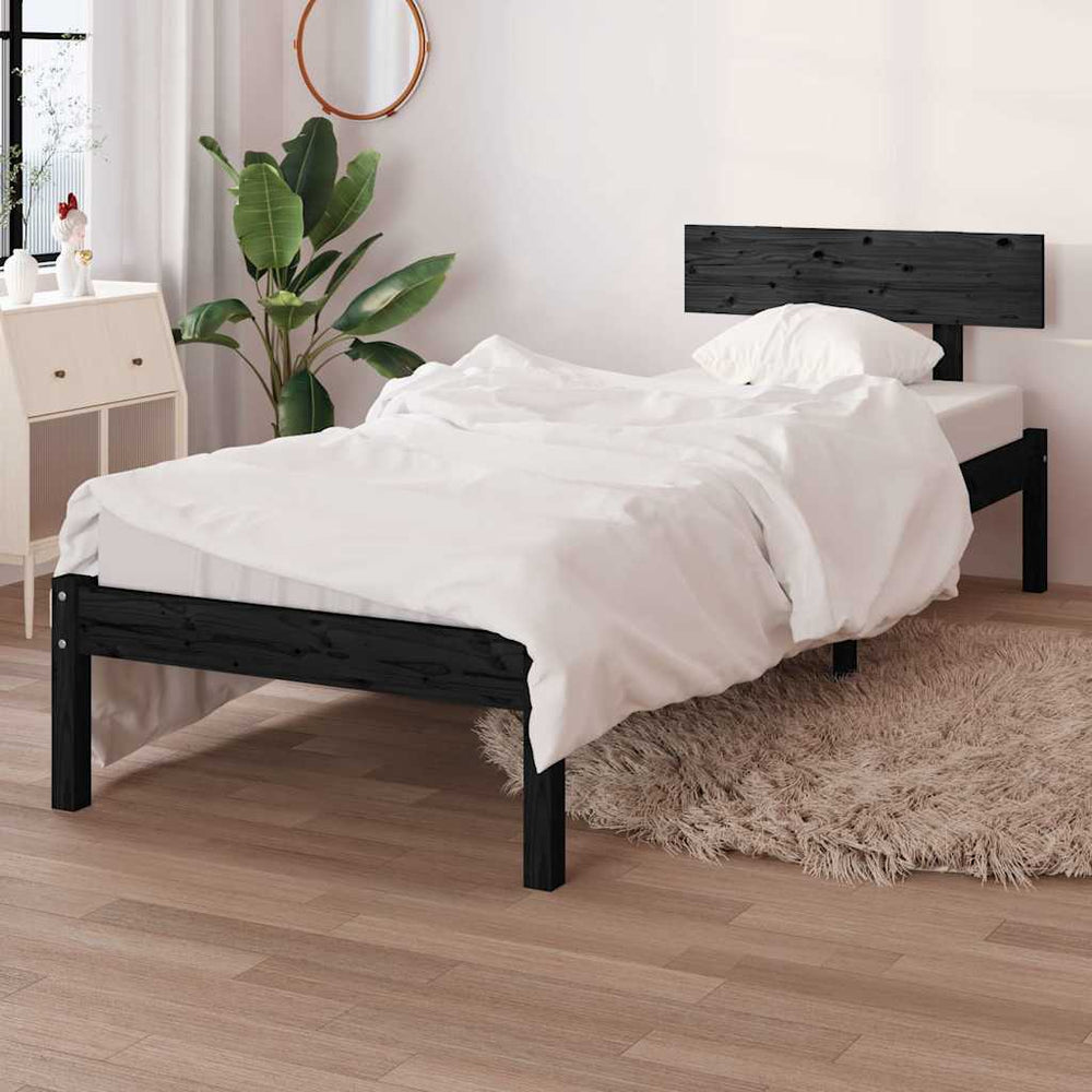 vidaXL Bed Frame without Mattress Solid Wood Length 190 cm