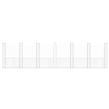 U-shape Gabion Basket with 2 Posts Iron Height 200 cm 740 cm