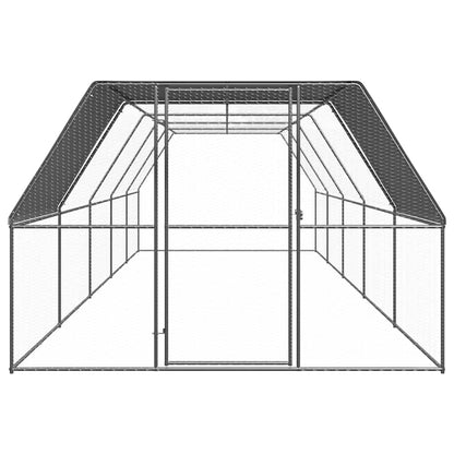 vidaXL Chicken Cage | Silver | Galvanised steel | Large | Durable | Chicken Coop 2