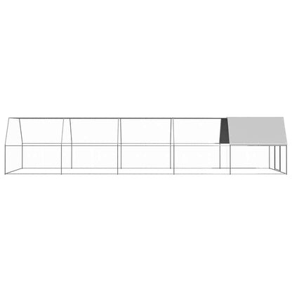vidaXL Chicken Cage | Silver | Galvanised steel | Large | Durable | Chicken Coop 3