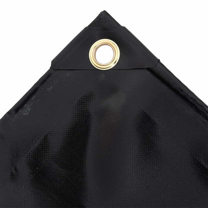 Tarpaulin 650 g/m² with Eyelets Black 1 x 2.5 m – 5 x 5 m 3 x 4 m