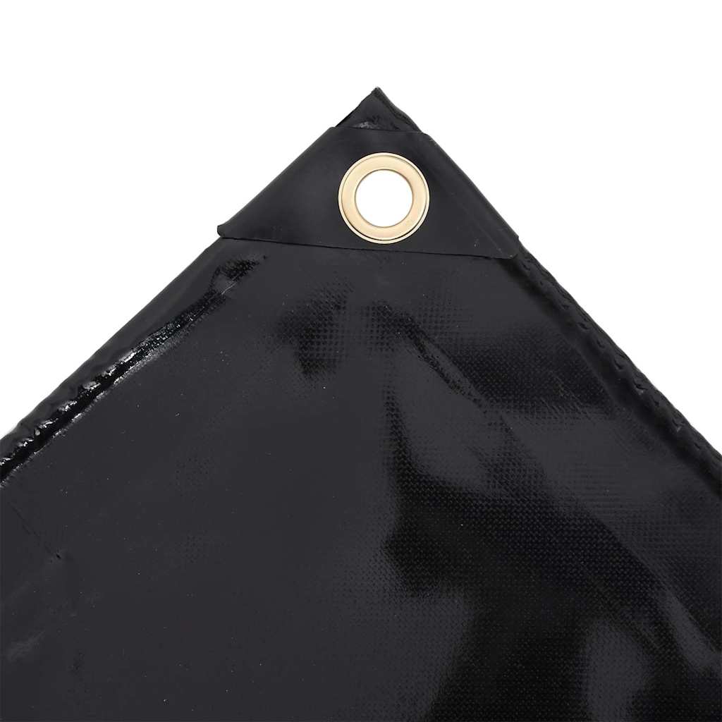 Tarpaulin 650 g/m² with Eyelets Black 1 x 2.5 m – 5 x 5 m 3 x 4 m