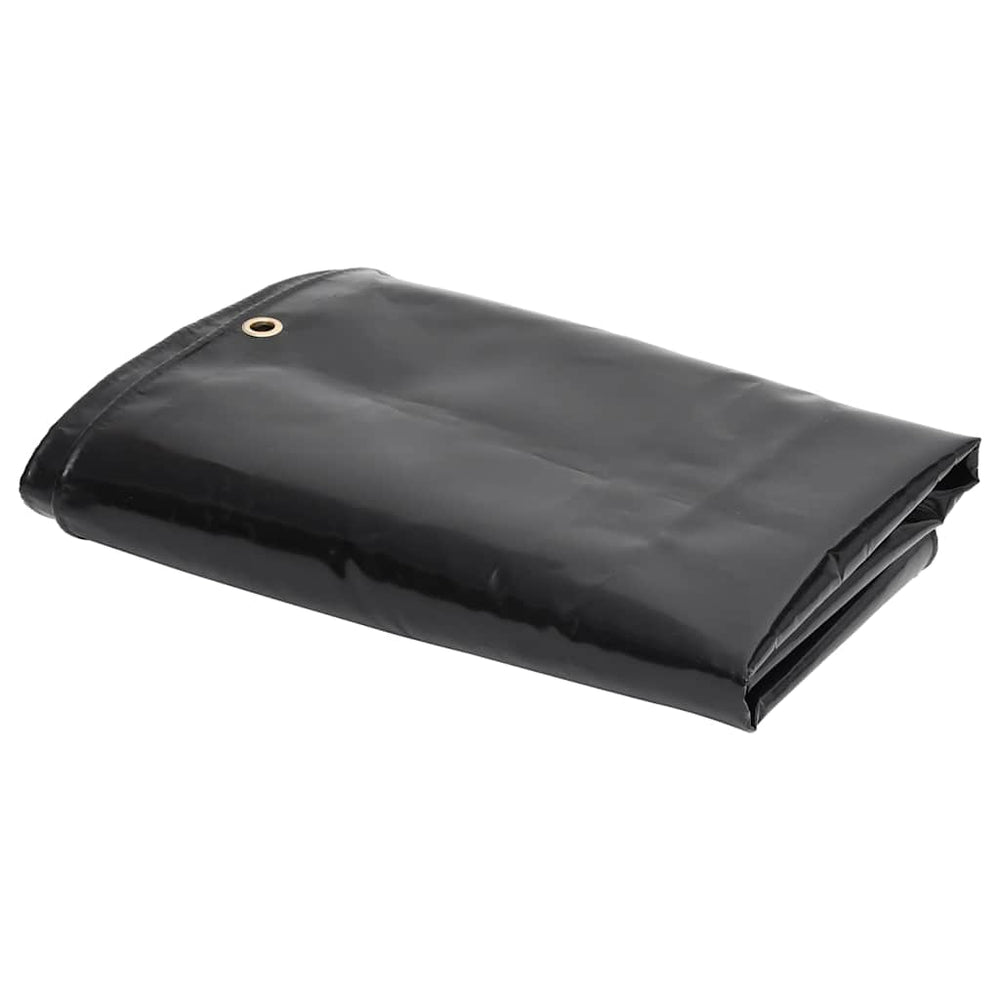 vidaXL Tarpaulin 650 g/m² with Eyelets Black 1 x 2.5 m – 5 x 5 m
