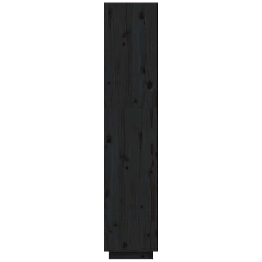 Book Cabinet 40x35x71 cm Solid Wood Pine Black