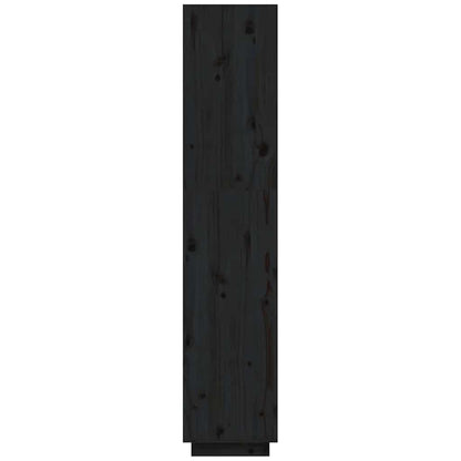 Book Cabinet 40x35x71 cm Solid Wood Pine Black
