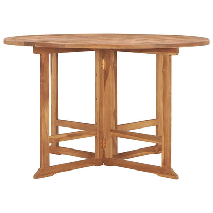 vidaXL 5 Piece Folding Outdoor Dining Set Solid Wood Teak 4