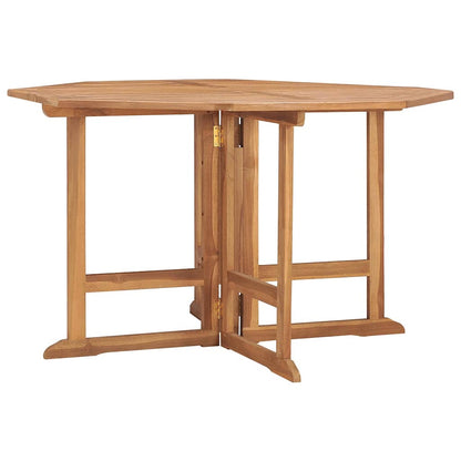 vidaXL 5 Piece Folding Outdoor Dining Set Solid Wood Teak 4