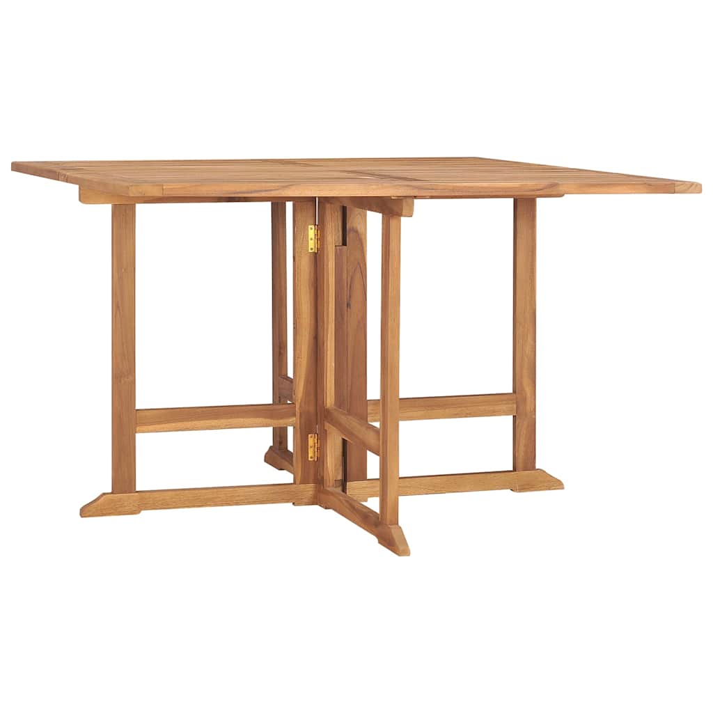 vidaXL 5 Piece Folding Outdoor Dining Set Solid Wood Teak 4