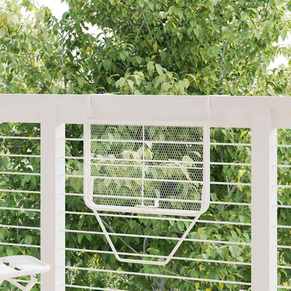 Balcony Table 60x40 cm Steel White