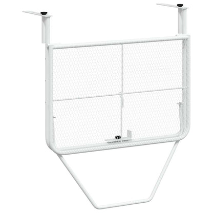 Balcony Table 60x40 cm Steel White