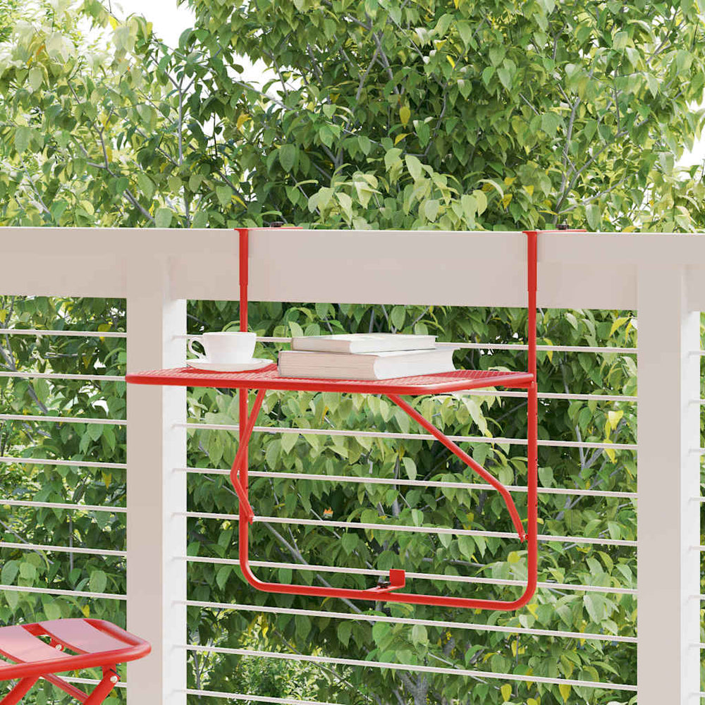 vidaXL Balcony Table 60x40 cm Steel