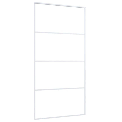 Sliding Door ESG Glass and Aluminium 102.5x205 cm White Frosted