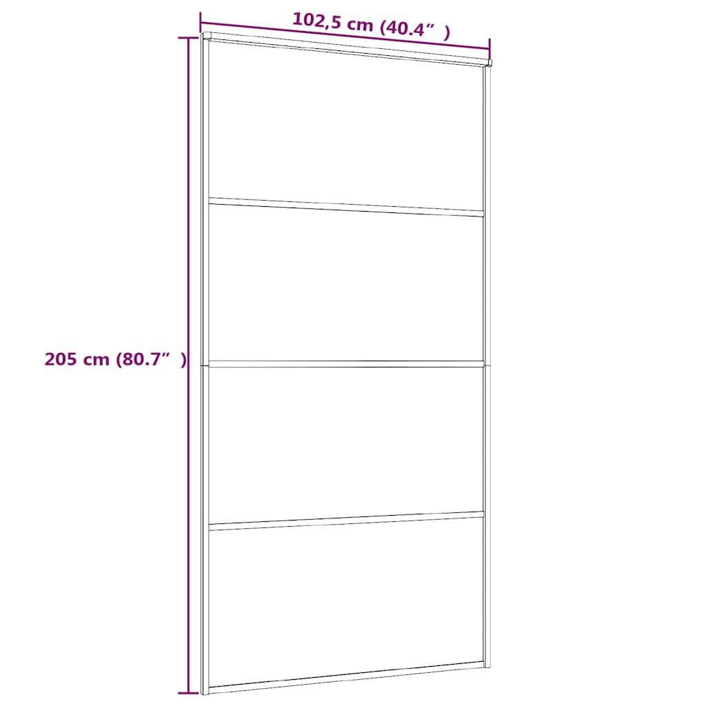 Sliding Door ESG Glass and Aluminium 102.5x205 cm White Frosted