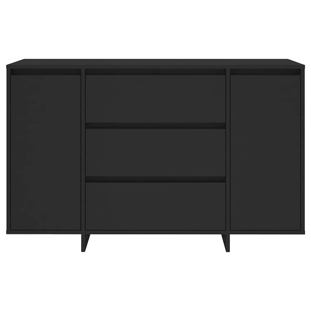 Sideboard with 3 Drawers 120x41x75 cm Engineered Wood Black