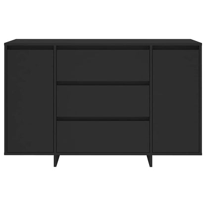Sideboard with 3 Drawers 120x41x75 cm Engineered Wood Black