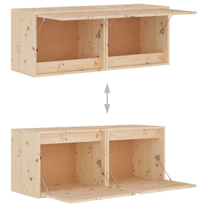 vidaXL Wall Cabinets 2 pcs 45x30x35 cm Solid Pinewood