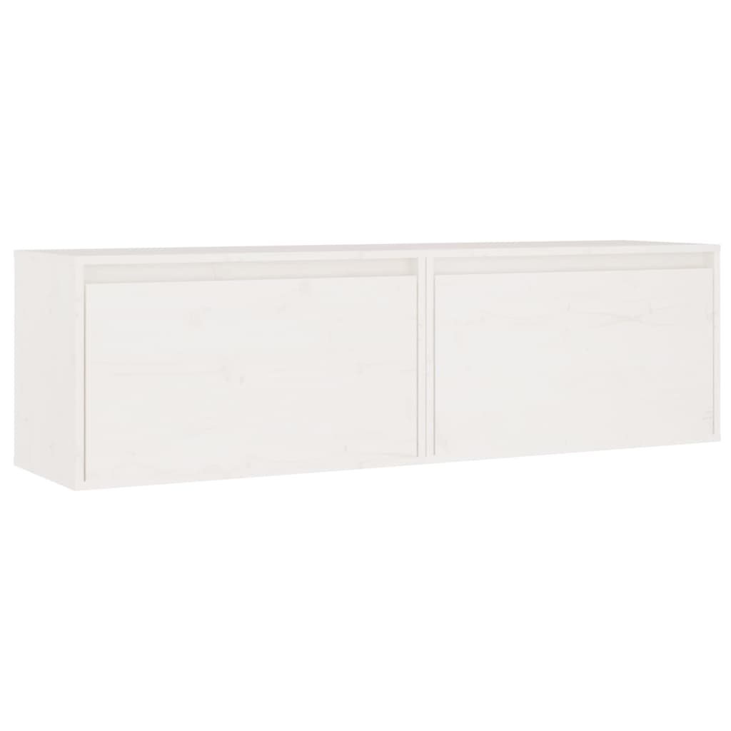 vidaXL Wall Cabinets 2 pcs White 60x30x35 cm Solid Pinewood