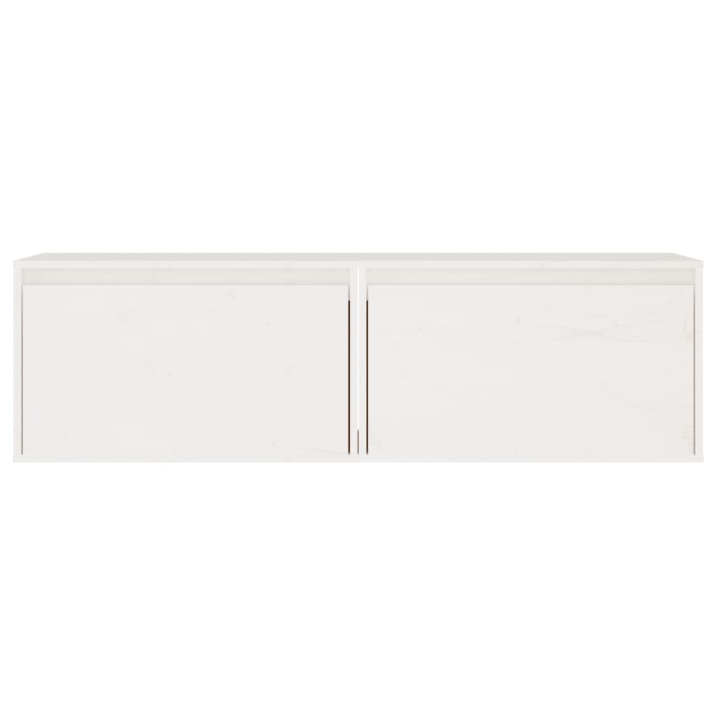 vidaXL Wall Cabinets 2 pcs White 60x30x35 cm Solid Pinewood