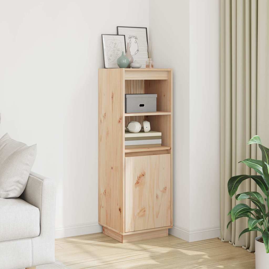 Highboard 37x34x110 cm Solid Wood Pine Natural