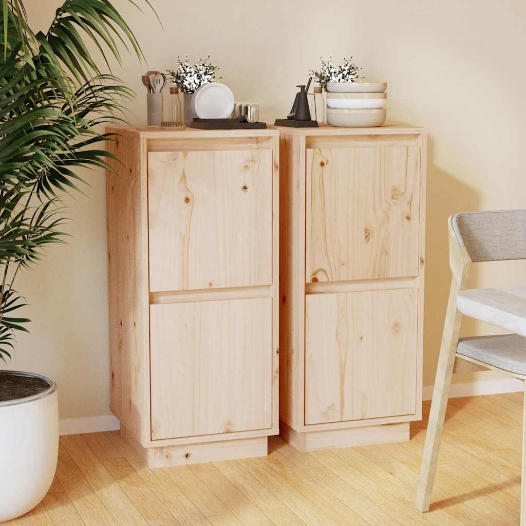 Sideboards 31,5x34x75 cm Solid Wood Pine Brown