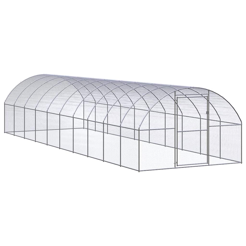 vidaXL Chicken Coop | Silver | Galvanised steel | Large | Tough | Chicken Coop 1