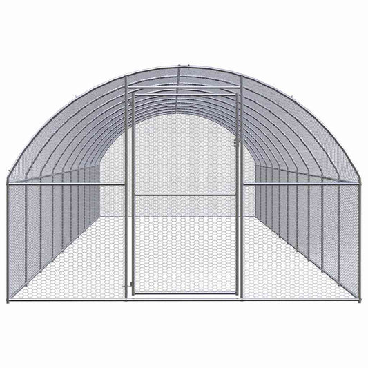vidaXL Chicken Coop | Silver | Galvanised steel | Large | Tough | Chicken Coop 2